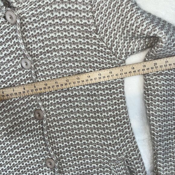 Cocogio Cardigan Womens M Striped Wool Blend Heavy Knit Made in Italy Feminine - Picture 9 of 16